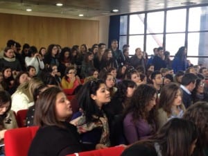 Numerosi i ragazzi presenti stamattina all'aula Caldora dove si è tenuto il seminario Mafia, istituzioni e poteri forti