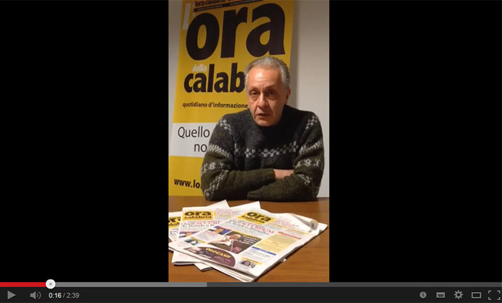 Video Luciano Regolo sospensione della stampa de L'Ora della Calabria