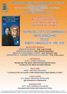 Locandina Convegno Serva di Dio Maria Concetta Pantusa