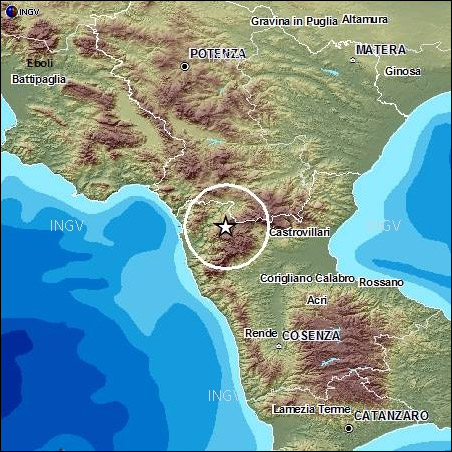 Forte scossa di terremoto avvertita sul Pollino il 05 06 2014 alle ore 23:20