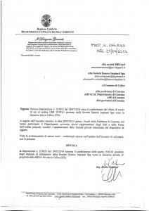 Ordinanza del Dipartimento Politiche dell'Ambiente del 29 Luglio