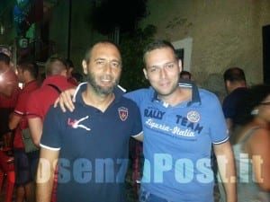 Roberto Cappellacci con il nostro Marco Chiappetta - Cosenza Calcio, la serata al club
