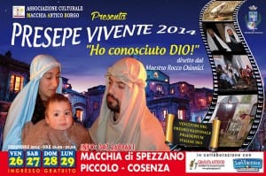 Manifesto Presepe Vivente Macchia di Spezzano Piccolo