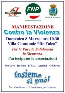 Manifesto 8 Marzo Villa Comunale Rossano