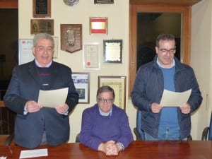Il M° Franco Giordano con il sindaco P.Caracciolo ed il M° Stefano Calderone