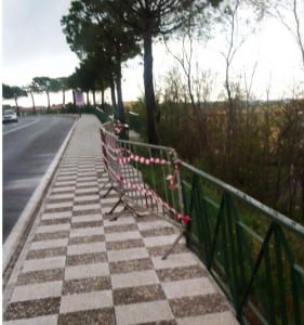 Tratto di strada dove è avvenuto l'incidente