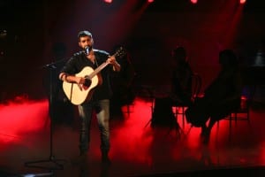 Fabio Curto durante l'esibizione della semifinale