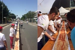Rende, Pizza più lunga del mondo a metà strada. Appello ai cittadini dell'assessore Vittorio Toscano - Il record dista 750 metri circa. Tanto manca per coronare il sogno di aggiudicarsi il Guiness World Record per la realizzazione della pizza più lunga del mondo