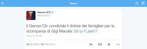 Il Genoa Cfc ricorda Marulla