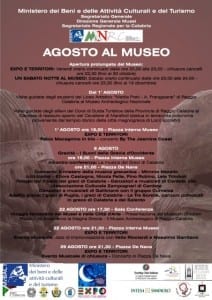 Agosto al Museo, un mese per valorizzare i beni culturali