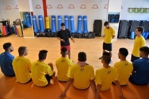 Adelmo Pereira con i suoi ragazzi