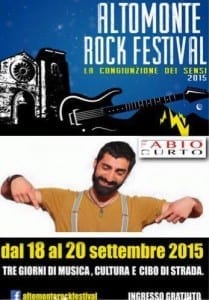 Fabio Curto sul palco di Altomonte Rock Festival, domani 19 settembre