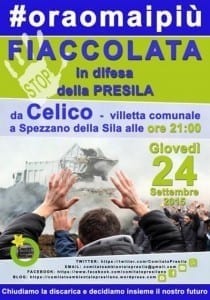 "NO alla discarica", domani 24 settembre una fiaccolata a Celico