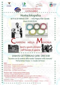 Locandina Campioni nella memoria I.I.S. Castrolibero