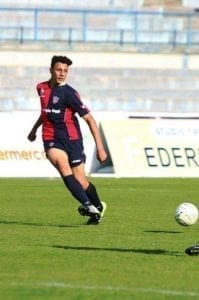 Marco Collocolo all'esordio con la maglia del Cosenza