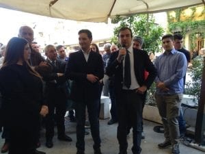 Davide Bruno inaugura open space alla presenza di Occhiuto, Santelli e Graziano