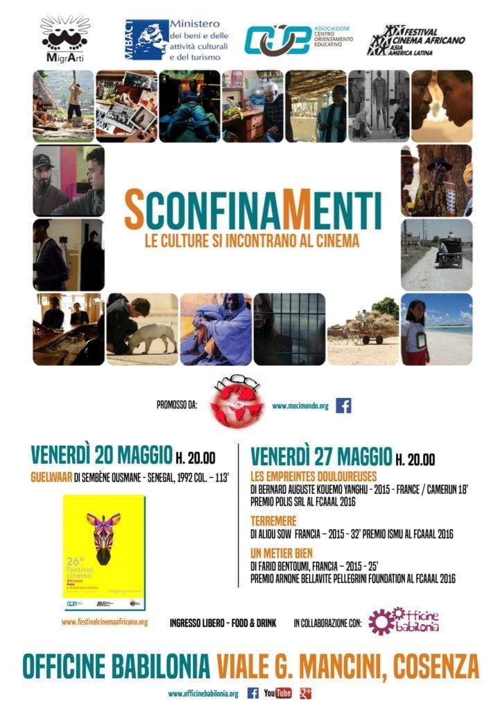 "SconfinaMenti: le culture si incontrano al cinema", le proiezioni a Cosenza il 20 e 27 maggio
