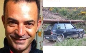 Bruno Gencarelli e la sua Fiat Panda nera