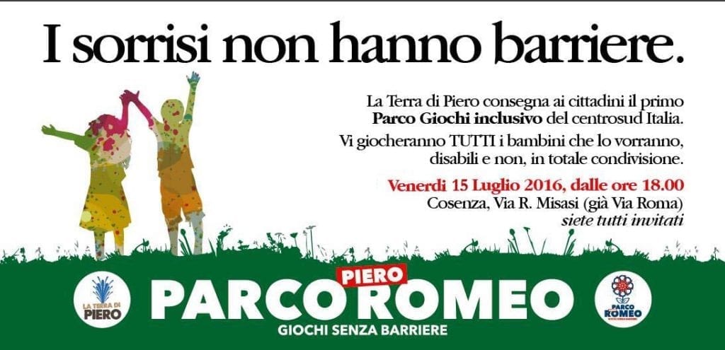 Inaugurazione Parco Romeo Cosenza - 15 luglio 2016 - I sorrisi non hanno barriere