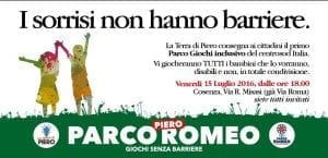 Inaugurazione Parco Romeo Cosenza - 15 luglio 2016 - I sorrisi non hanno barriere