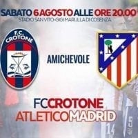 A Cosenza, Crotone-Atletico Madrid: 0-2 ma pitagorici non sfigurano