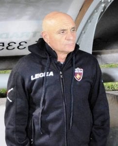 Roselli rabbuiato durante il match di ieri contro il Matera