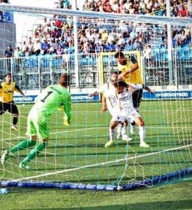 Il gol di De Angelis in Virtus Francavilla-Catanzaro