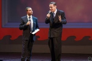 Il giornalista Klaus Davi e il direttore artistico Mario Esposito al Premio Penisola Sorrentina