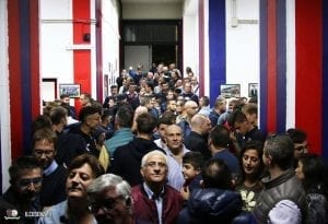 i tanti tifosi presenti all'inaugurazione del tunne