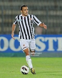 Scalise con la maglia dell'Ascoli, in Serie B
