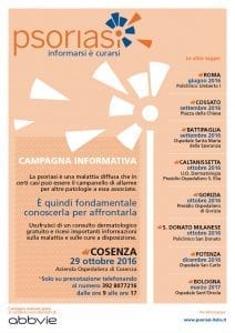 Consulti clinici gratuiti con “Psoriasi: Informarsi è curarsi” all'AO di Cosenza