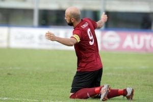 Il bomber della Reggina Claudio Coralli, non è in perfette condizioni