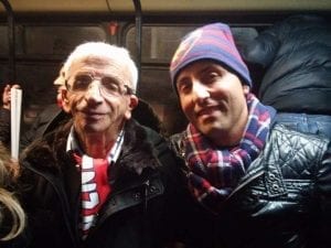 Paolo con il papà Raffaele in una recente trasferta a Foggia