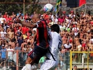 Allan Baclet con la maglia della Casertana nel match del 2013