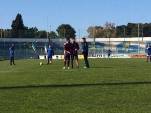 Un momento dell'allenamento di ieri della Fidelis (foto della pagina ufficiale della Fidelis Andria)