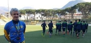 Guido Carboni al suo primo allenamento (photo IlMattino.it)