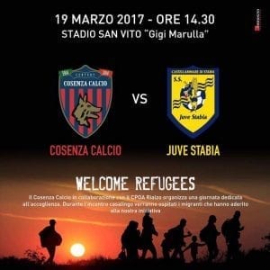 La locandina dell'iniziativa "Welcome refugees"