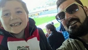 Federico con un entusiasta Gabrielino