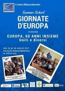 Aieta ospiterà la settima edizione della Summer School "Giornate d'Europa"
