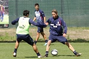 Un Capece giovanissimo con la maglia dell'Under 20 di Gigi Di Biagio