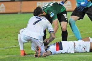 Baclet privo di sensi a terra (photo Rosito)