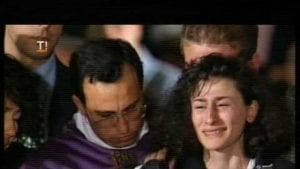 Rosaria Schifani durante il funerale di Giovanni Falcone e della sua scorta