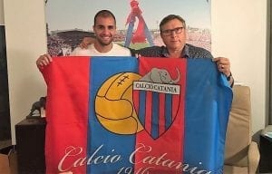 Cristian Caccetta e l'amministratore delegato del Catania Lo Monaco (photo Calcio Catania)