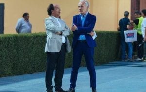 Il presidente Guarascio con l'ex DS Cerri