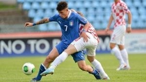 Gennaro Tutino con la maglia della nazionale under 17