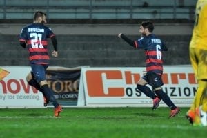 Bruccini e Palmiero esultano dopo il gol decisivo (photo Rosito)