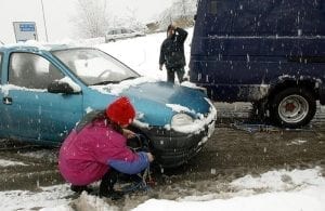 Catene a bordo in caso di neve