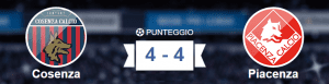 Cosenza - Piacenza 4-4