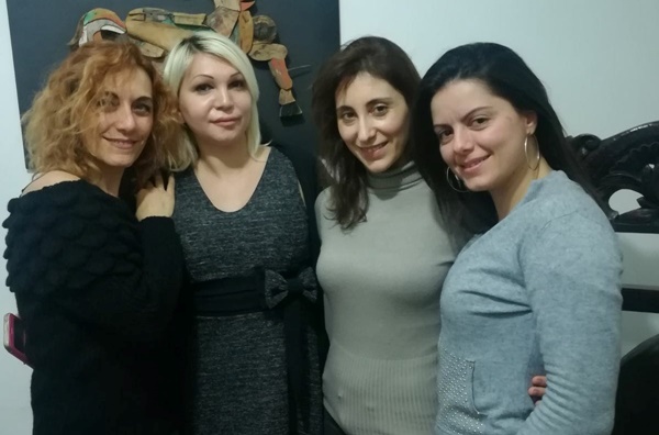 L'attrice Anna Macrì, la giurista Alessia Bausone, l'attrice Angelica Pedatella e la danzatrice del ventre Stefania Amira