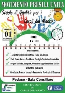 Manifesto dell'evento organizzato da Presila Unita